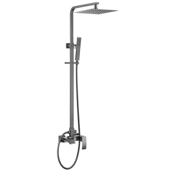ДУШЕВАЯ СТОЙКА ABBER WASSERFALL AF8616NGL С ИЗЛИВОМ, НИКЕЛЬ