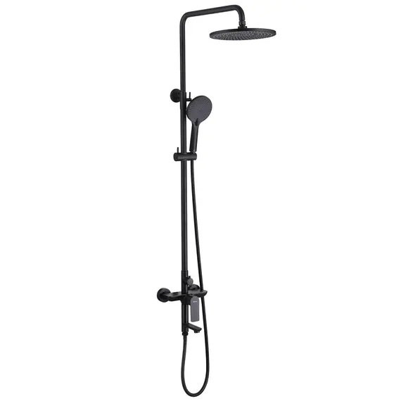 ДУШЕВАЯ СТОЙКА ABBER WEISS INSEL AF8016NB С ИЗЛИВОМ, ЧЕРНАЯ МАТОВАЯ