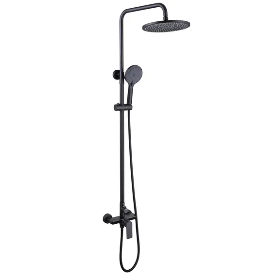 ДУШЕВАЯ СТОЙКА ABBER WEISS INSEL AF8020B БЕЗ ИЗЛИВА, ЧЕРНАЯ МАТОВАЯ