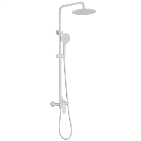 ДУШЕВАЯ СТОЙКА ABBER WEISS INSEL AF8020FWL БЕЗ ИЗЛИВА, БЕЛЫЙ МАТОВЫЙ