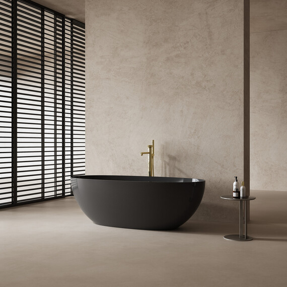 КАРБОНОВАЯ ВАННА ABBER KARBON AK9001-1.7 ЧЕРНАЯ