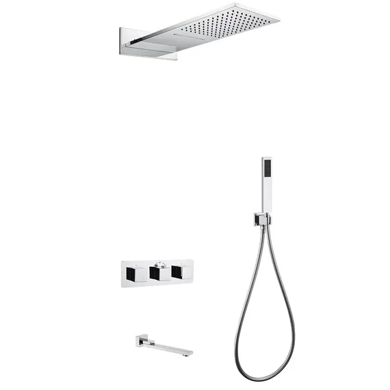 ДУШЕВАЯ СИСТЕМА ABBER DAHEIM AF8253 СКРЫТОГО МОНТАЖА С ИЗЛИВОМ, ТЕРМОСТАТ, ХРОМ