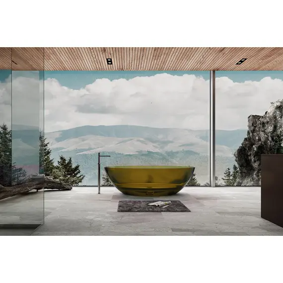 ПРОЗРАЧНАЯ ВАННА ABBER KRISTALL AT9702VESUVIAN ОЛИВКОВАЯ