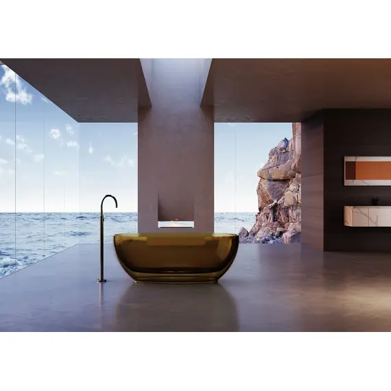 ПРОЗРАЧНАЯ ВАННА ABBER KRISTALL AT9703VESUVIAN ОЛИВКОВАЯ