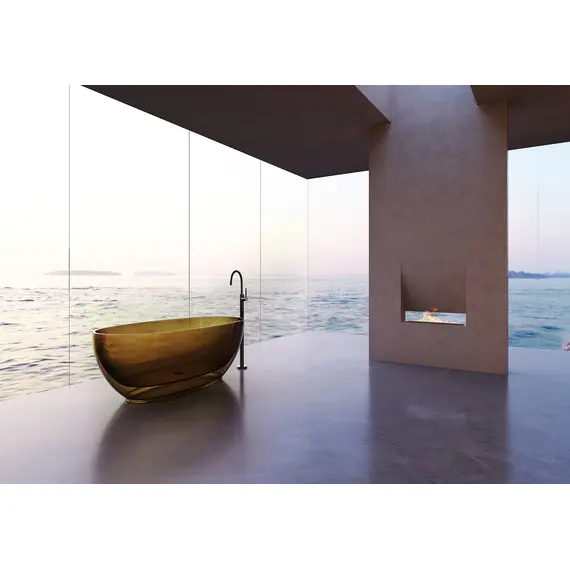 ПРОЗРАЧНАЯ ВАННА ABBER KRISTALL AT9703VESUVIAN ОЛИВКОВАЯ