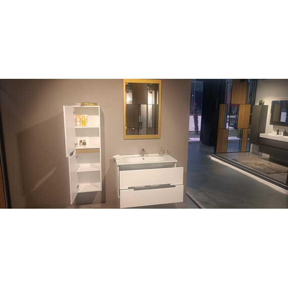 ТУМБА С РАКОВИНОЙ ORKA LODI 65 ПОДВЕСНАЯ, БЕЛЫЙ, ЗОЛОТО