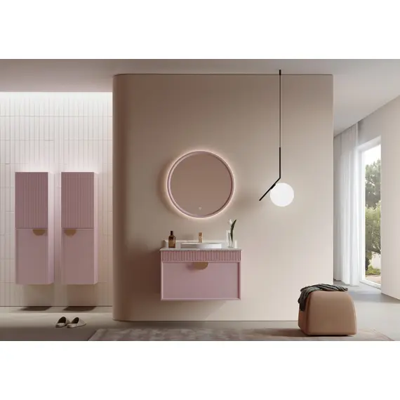 ПЕНАЛ ORKA MOLINO 40 ПОДВЕСНОЙ, РОЗОВЫЙ МАТОВЫЙ, 2 РУЧКИ В КОМПЛЕКТЕ ЗОЛОТО И ХРОМ, УНИВЕРСАЛЬНЫЙ