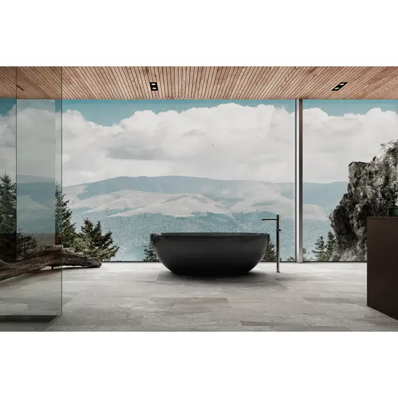 ПРОЗРАЧНАЯ ВАННА ABBER KRISTALL AT9701ONYX ЧЕРНАЯ