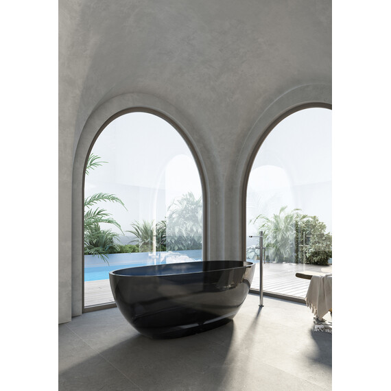 ПРОЗРАЧНАЯ ВАННА ABBER KRISTALL AT9701ONYX ЧЕРНАЯ