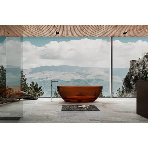 ПРОЗРАЧНАЯ ВАННА ABBER KRISTALL AT9701OPAL КОРИЧНЕВАЯ