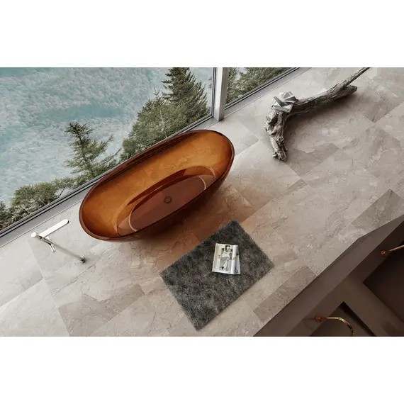 ПРОЗРАЧНАЯ ВАННА ABBER KRISTALL AT9701OPAL КОРИЧНЕВАЯ