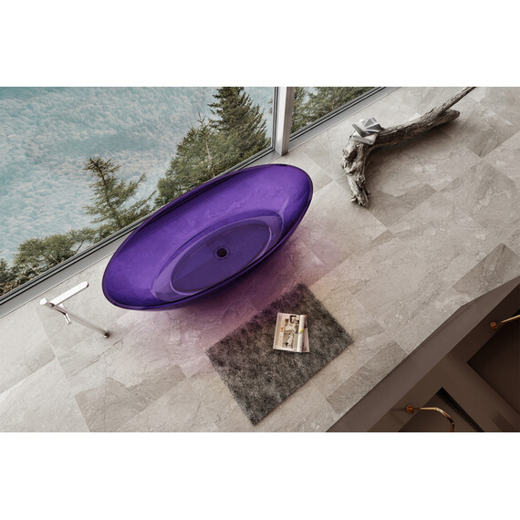 ПРОЗРАЧНАЯ ВАННА ABBER KRISTALL AT9702AMETHYST ФИОЛЕТОВАЯ