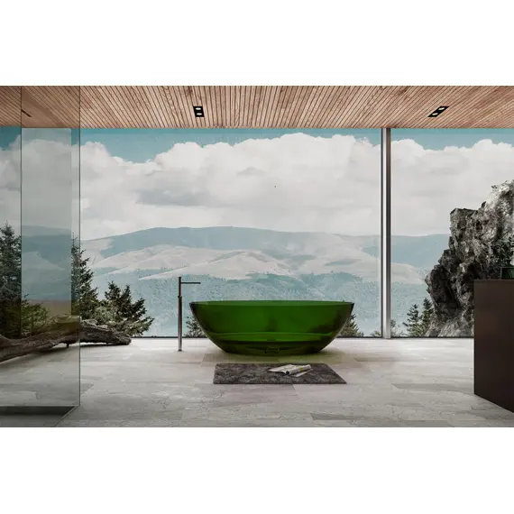 ПРОЗРАЧНАЯ ВАННА ABBER KRISTALL AT9702EMERALD ЗЕЛЕНАЯ