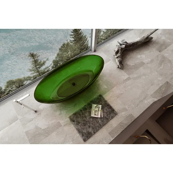 ПРОЗРАЧНАЯ ВАННА ABBER KRISTALL AT9702EMERALD ЗЕЛЕНАЯ