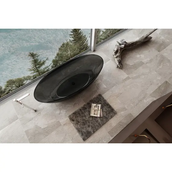 ПРОЗРАЧНАЯ ВАННА ABBER KRISTALL AT9702ONYX ЧЕРНАЯ