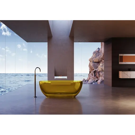 ПРОЗРАЧНАЯ ВАННА ABBER KRISTALL AT9703AMBER ЖЕЛТАЯ