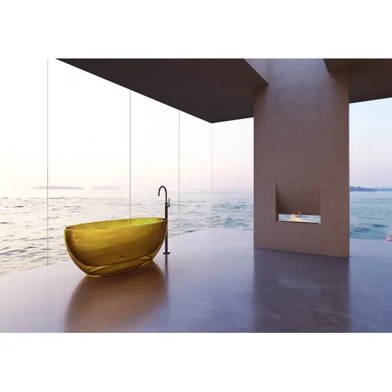 ПРОЗРАЧНАЯ ВАННА ABBER KRISTALL AT9703AMBER ЖЕЛТАЯ