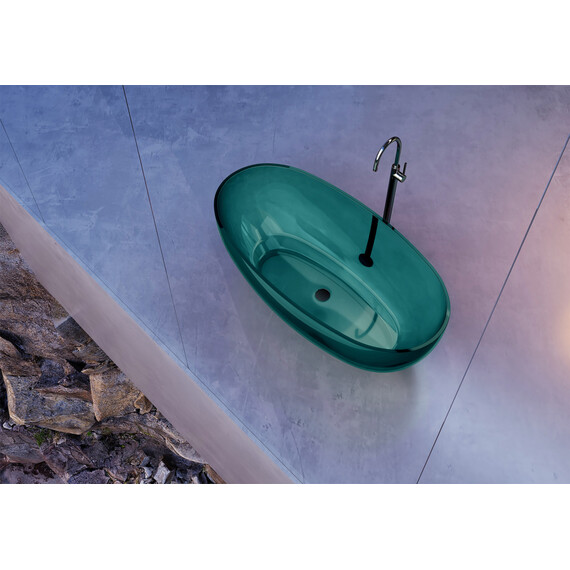 ПРОЗРАЧНАЯ ВАННА ABBER KRISTALL AT9703AQUAMARIN БИРЮЗОВАЯ