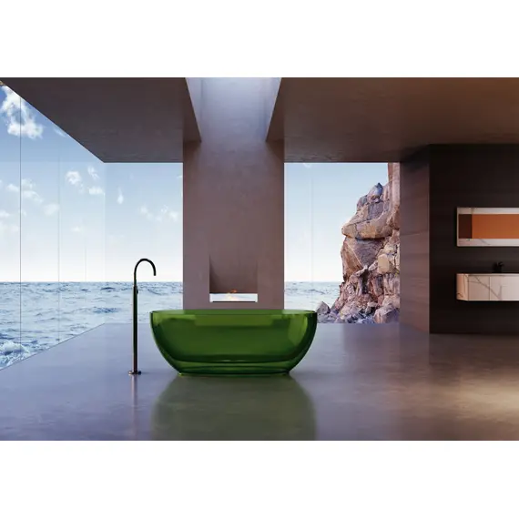 ПРОЗРАЧНАЯ ВАННА ABBER KRISTALL AT9703EMERALD ЗЕЛЕНАЯ