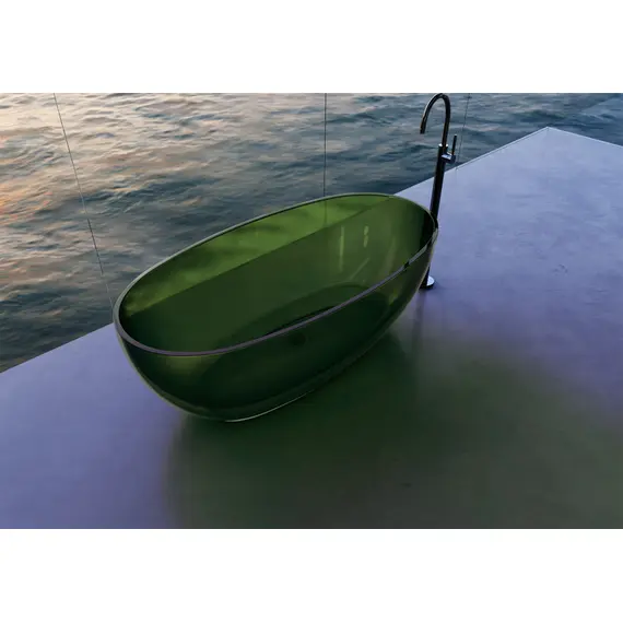 ПРОЗРАЧНАЯ ВАННА ABBER KRISTALL AT9703EMERALD ЗЕЛЕНАЯ