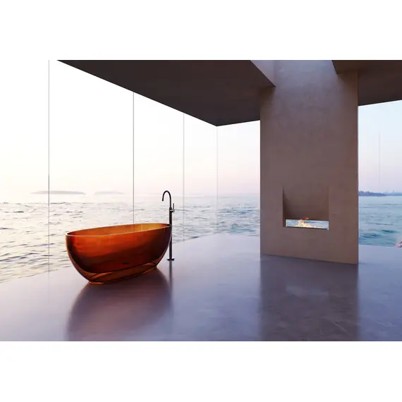 ПРОЗРАЧНАЯ ВАННА ABBER KRISTALL AT9703OPAL КОРИЧНЕВАЯ