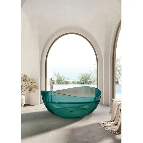 ПРОЗРАЧНАЯ ВАННА ABBER KRISTALL AT9705AQUAMARIN БИРЮЗОВАЯ