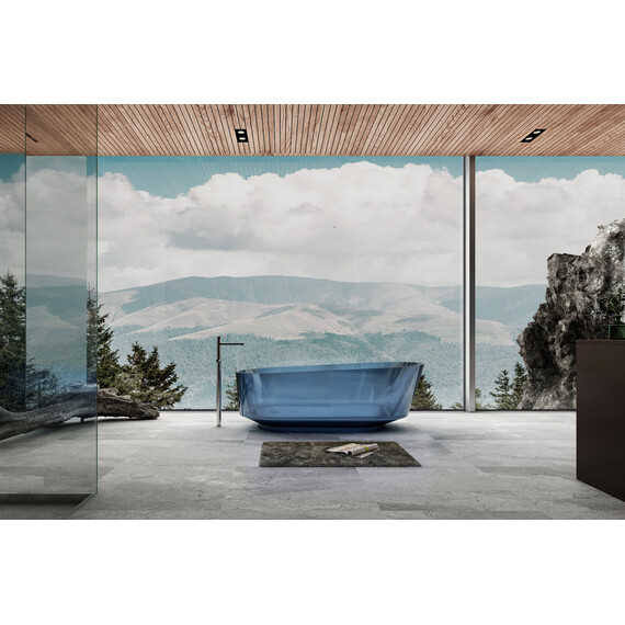 ПРОЗРАЧНАЯ ВАННА ABBER KRISTALL AT9706SAPHIR СИНЯЯ