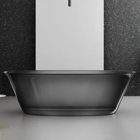 ПРОЗРАЧНАЯ ВАННА ABBER KRISTALL AT9707ONYX ЧЕРНАЯ