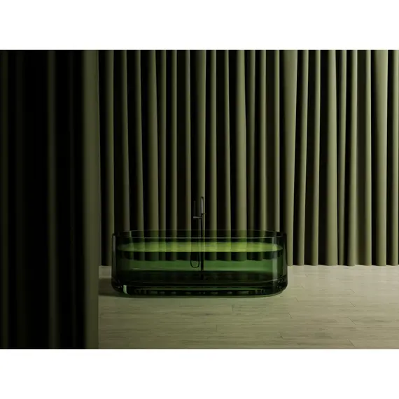 ПРОЗРАЧНАЯ ВАННА ABBER KRISTALL AT9708EMERALD ЗЕЛЕНАЯ