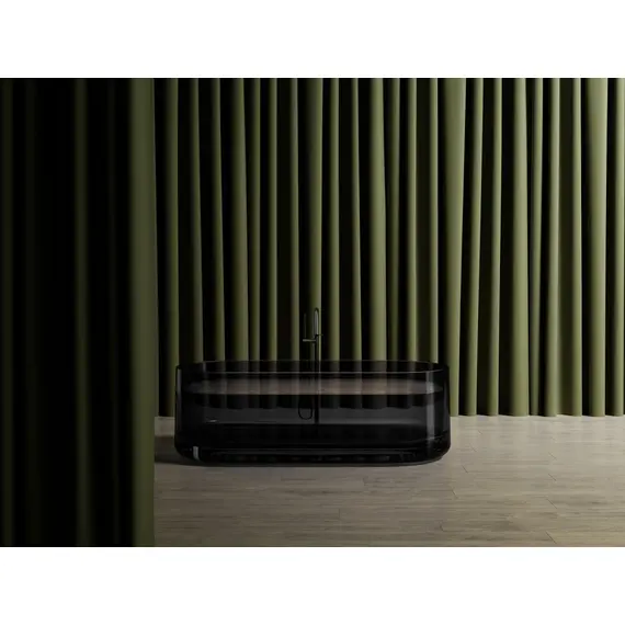 ПРОЗРАЧНАЯ ВАННА ABBER KRISTALL AT9708ONYX ЧЕРНАЯ