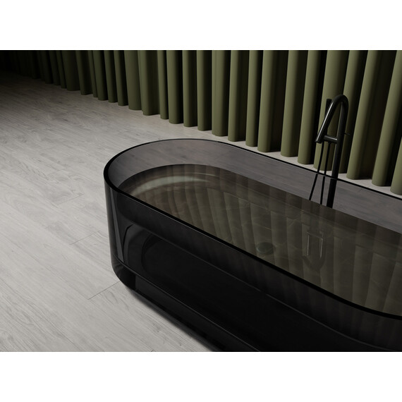 ПРОЗРАЧНАЯ ВАННА ABBER KRISTALL AT9708ONYX ЧЕРНАЯ