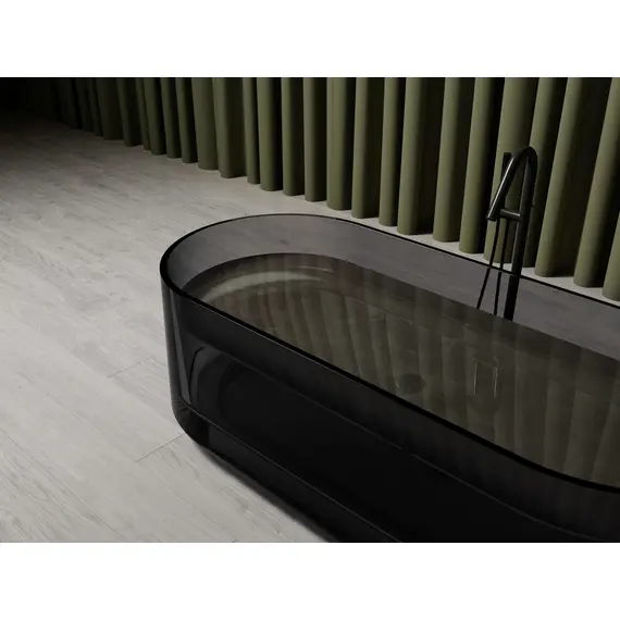 ПРОЗРАЧНАЯ ВАННА ABBER KRISTALL AT9708ONYX ЧЕРНАЯ