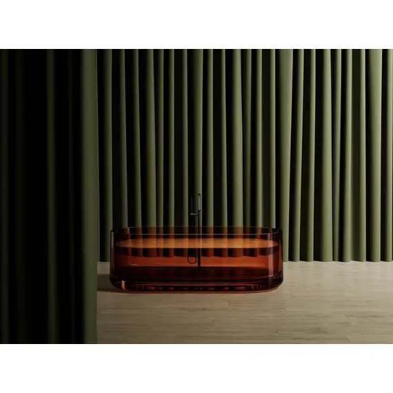 ПРОЗРАЧНАЯ ВАННА ABBER KRISTALL AT9708OPAL КОРИЧНЕВАЯ