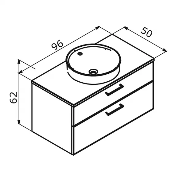 ТУМБА ПОД РАКОВИНУ ORKA SALERNO 100 ПОДВЕСНАЯ, ЦВЕТ SARDINIA, РУЧКИ ЗОЛОТО