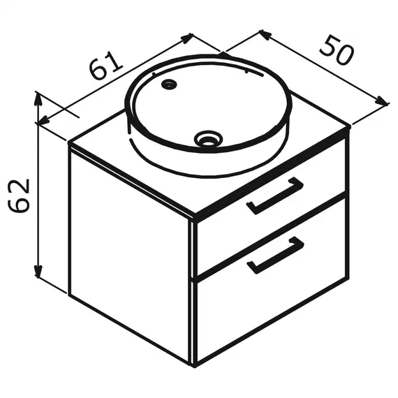 ТУМБА ПОД РАКОВИНУ ORKA SALERNO 60 ПОДВЕСНАЯ, ЦВЕТ SARDINIA, РУЧКИ ЗОЛОТО