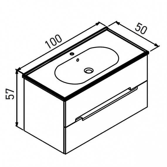 ТУМБА С РАКОВИНОЙ ORKA LODI 100 ПОДВЕСНАЯ, БЕЛЫЙ, ЗОЛОТО