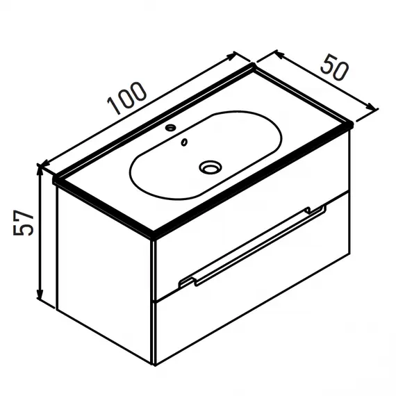 ТУМБА С РАКОВИНОЙ ORKA LODI 100 ПОДВЕСНАЯ, БЕЛЫЙ, ЗОЛОТО