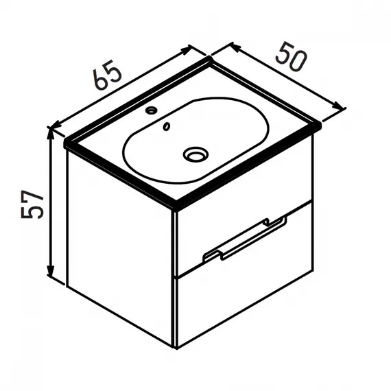 ТУМБА С РАКОВИНОЙ ORKA LODI 65 ПОДВЕСНАЯ, БЕЛЫЙ, ЗОЛОТО