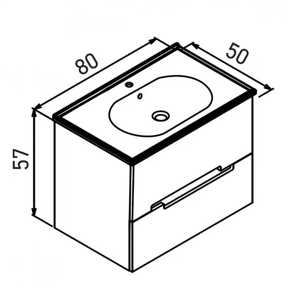 ТУМБА С РАКОВИНОЙ ORKA LODI 80 ПОДВЕСНАЯ, БЕЛЫЙ, ЗОЛОТО