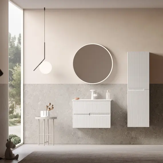 ТУМБА С РАКОВИНОЙ ORKA MOONLIGHT 70 ПОДВЕСНАЯ, БЕЛЫЙ МАТОВЫЙ