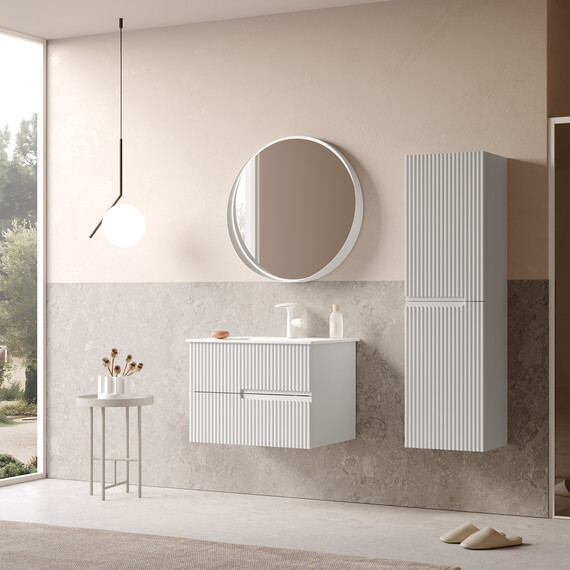 ТУМБА С РАКОВИНОЙ ORKA MOONLIGHT 70 ПОДВЕСНАЯ, БЕЛЫЙ МАТОВЫЙ