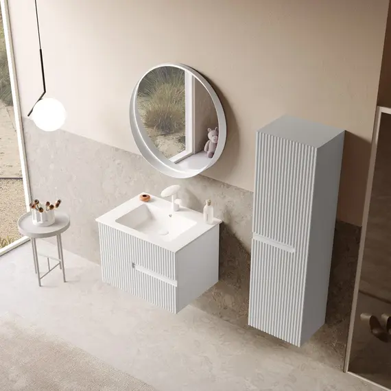 ТУМБА С РАКОВИНОЙ ORKA MOONLIGHT 70 ПОДВЕСНАЯ, БЕЛЫЙ МАТОВЫЙ