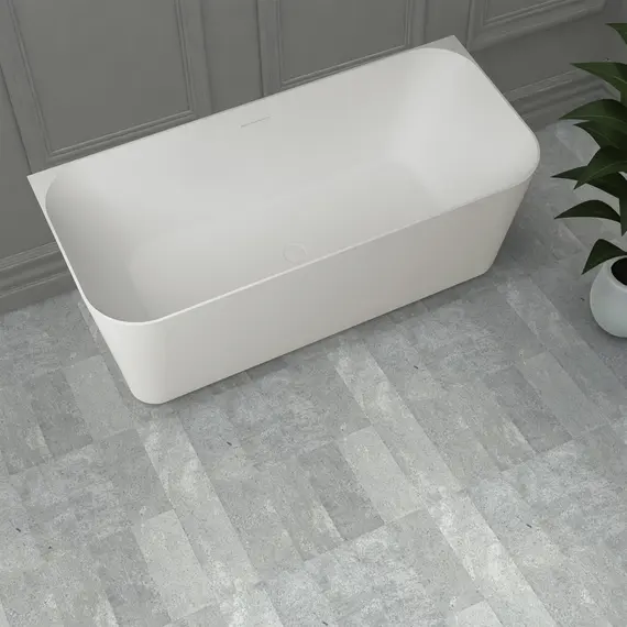 ВАННА ИЗ ИСКУССТВЕННОГО КАМНЯ ABBER STEIN AS9617 БЕЛАЯ МАТОВАЯ