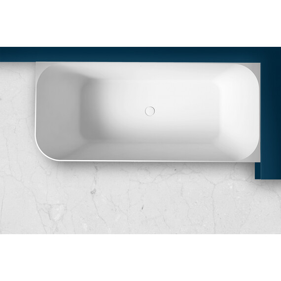 ВАННА ИЗ ИСКУССТВЕННОГО КАМНЯ ABBER STEIN AS9621-1.7 R БЕЛАЯ МАТОВАЯ