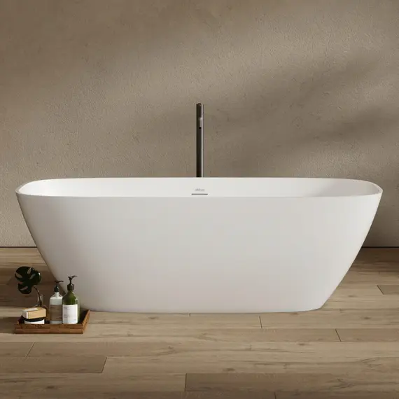 ВАННА ИЗ ИСКУССТВЕННОГО КАМНЯ ABBER STEIN AS9632 БЕЛАЯ МАТОВАЯ