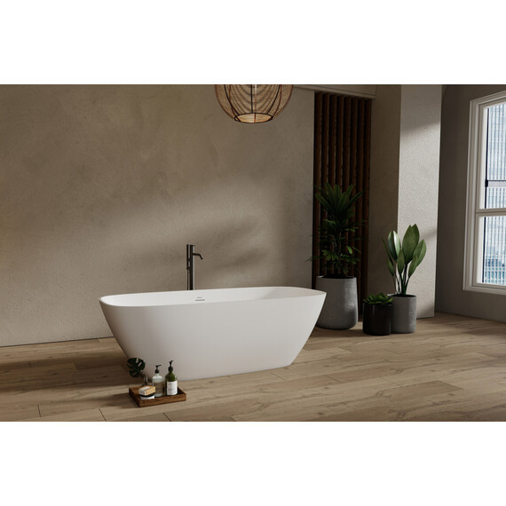 ВАННА ИЗ ИСКУССТВЕННОГО КАМНЯ ABBER STEIN AS9632 БЕЛАЯ МАТОВАЯ