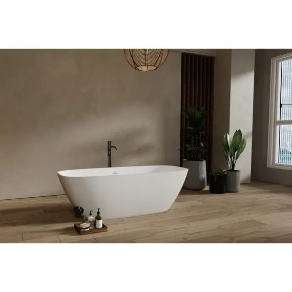 ВАННА ИЗ ИСКУССТВЕННОГО КАМНЯ ABBER STEIN AS9632 БЕЛАЯ МАТОВАЯ