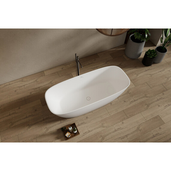 ВАННА ИЗ ИСКУССТВЕННОГО КАМНЯ ABBER STEIN AS9632 БЕЛАЯ МАТОВАЯ