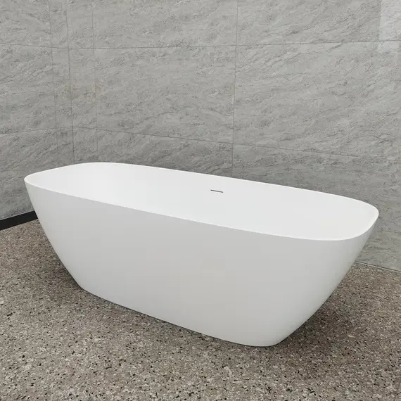 ВАННА ИЗ ИСКУССТВЕННОГО КАМНЯ ABBER STEIN AS9632 БЕЛАЯ МАТОВАЯ