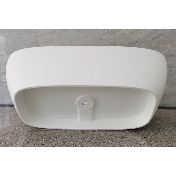 ВАННА ИЗ ИСКУССТВЕННОГО КАМНЯ ABBER STEIN AS9632 БЕЛАЯ МАТОВАЯ